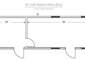 A floor plan of the office with a lot of space.