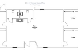 A floor plan of the interior office space.