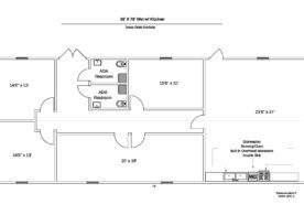 A floor plan of the two bedroom apartment.