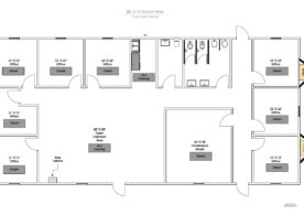 A floor plan of the office building.