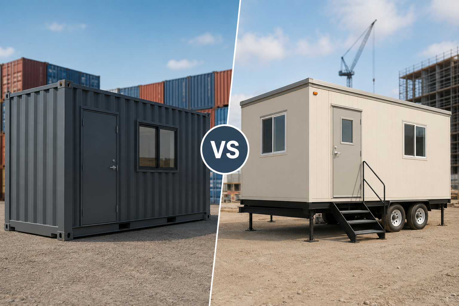 Shipping Container Office vs Office Trailer
